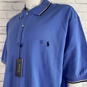Ralph Lauren Polo Shirt Men's 4XLB Big Polo Short Sleeve Blue Pony Prep NWT
